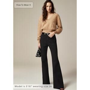 NWT J. Crew High-Rise Flare Jean Black 32